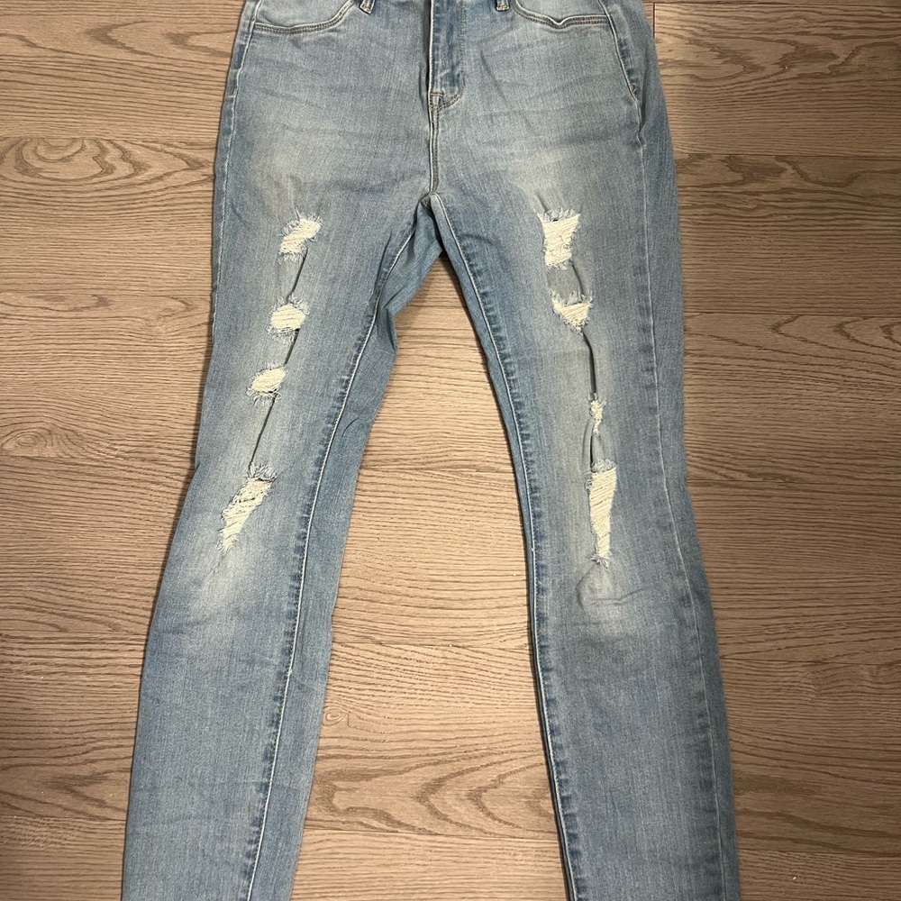 PacSun Blue Skinny Distressed Jeans